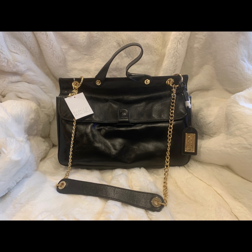 BADGLEY MISCHKA (VERONICA) SMOOTH LEATHER SATCHEL